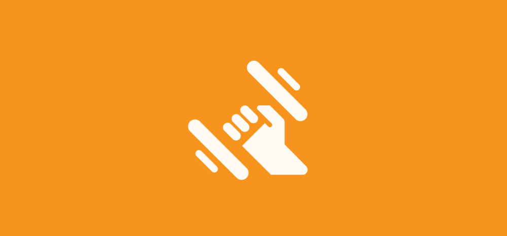 fitness exercise icon showing hand with dumbbell